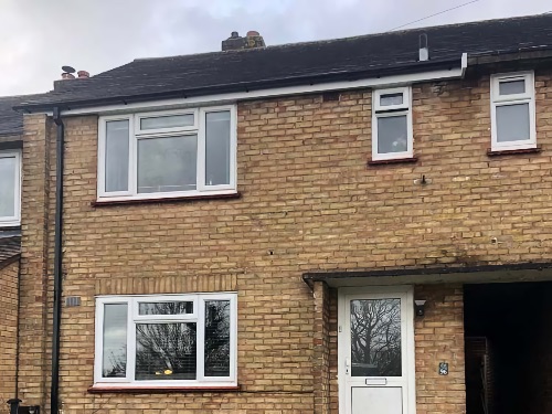 Concrete guttering after replacement in London